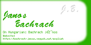 janos bachrach business card